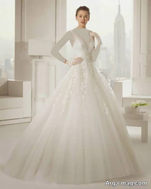 مدل زیبا و جذاب لباس عروس برای افراد لاغر 