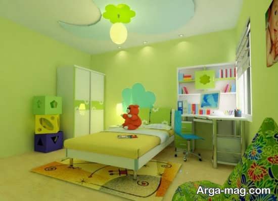 ست لوازم و دکوراسیون اتاق نوزاد با رنگ سبز 
