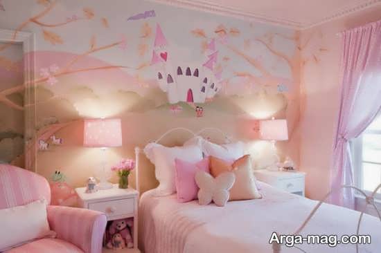 چیدمان و طراحی زیبا و متفاوت اتاق خواب دخترانه 