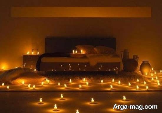 ایده هایی برای شمع آرایی اتاق خواب 