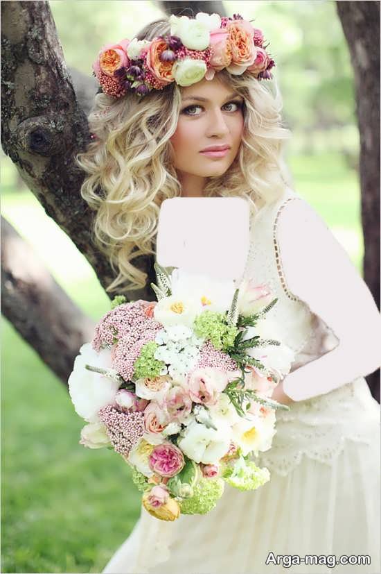 مدل تاج گل فانتزی عروس 