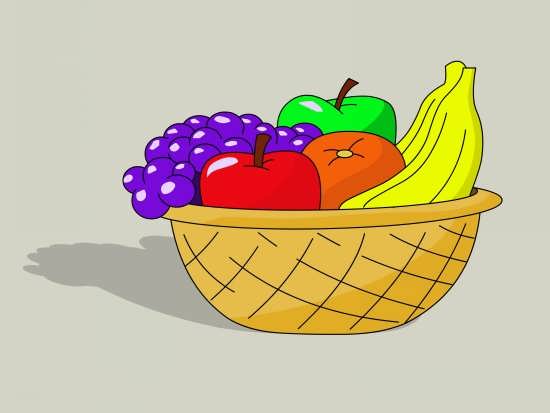 نقاشی میوه های مختلف و زیبا 