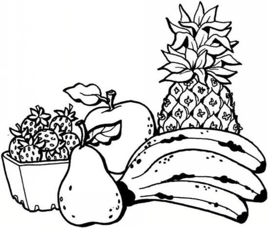 نقاشی آناناس و موز 