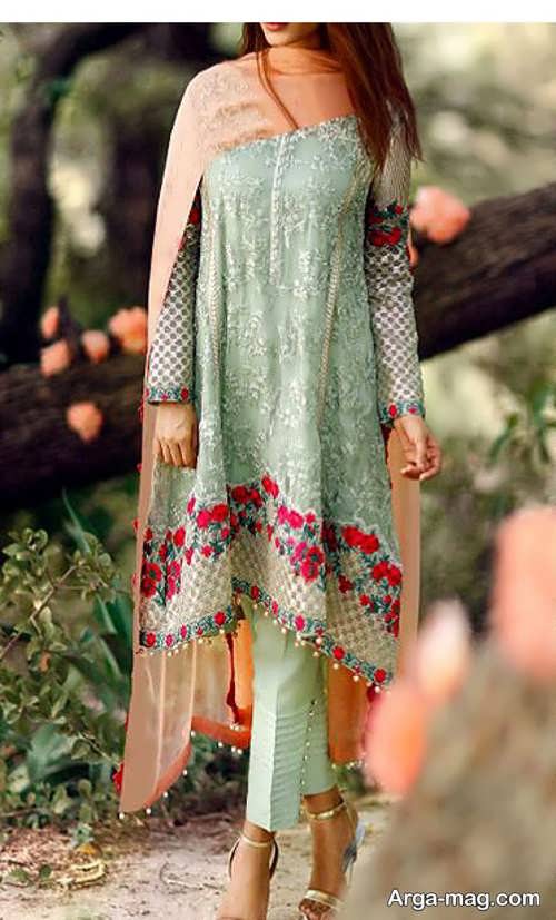 مدل لباس طرح دار پاکستانی 