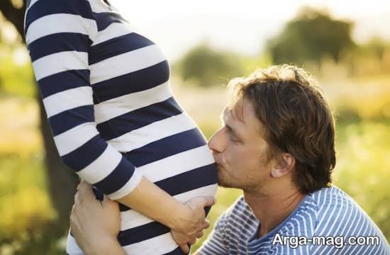 ژست عکس بارداری با همسر