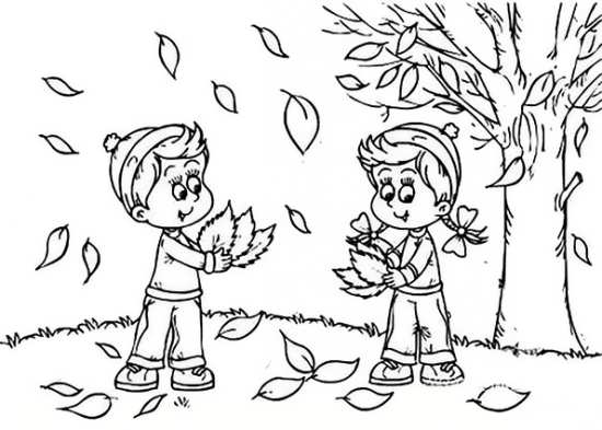 نقاشی کودکانه فصل پاییز 