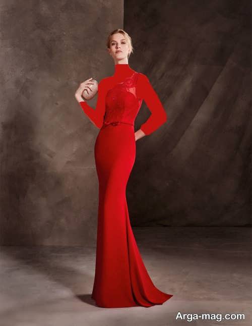 مدل لباس مجلسی قرمز 2018 