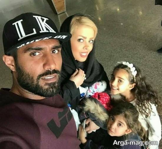 میلاد میداوودی در کنار همسر و دخترانش