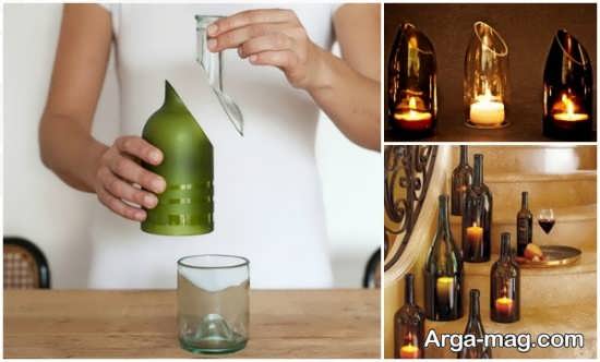 با بطری های شیشه ای کاردستی بسازید 