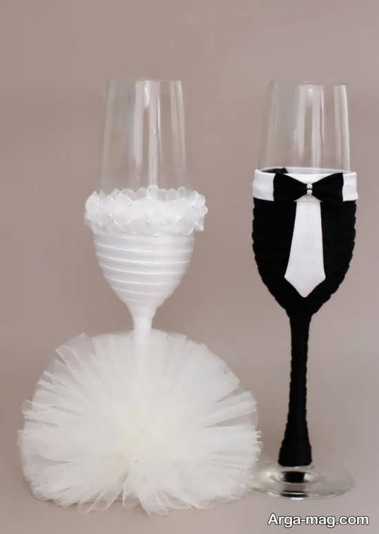 دیزاین جالب جام های نوشیدنی در خلاقیت در مراسم عروسی 