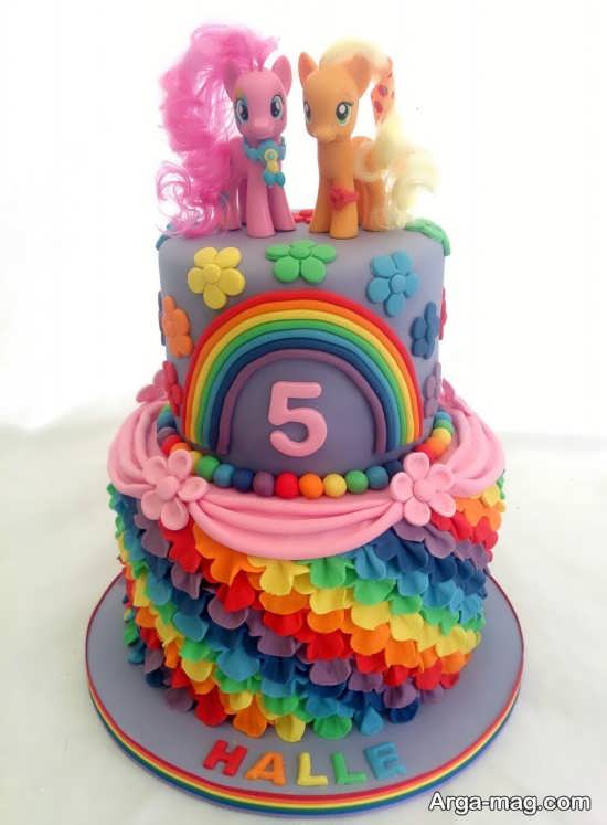 دیزاین کیک تولد برای تم پونی کوچولو 