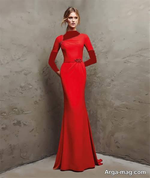 لباس شب قرمز و شیک 2018 