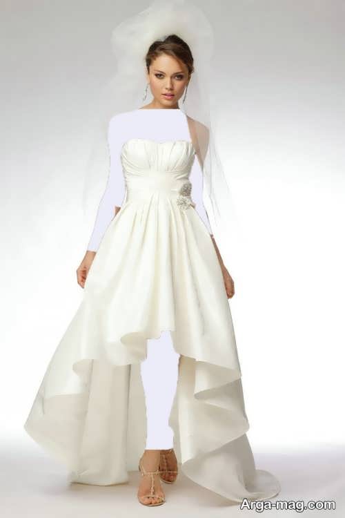 مدل لباس عروس شیک برای افراد قد کوتاه 