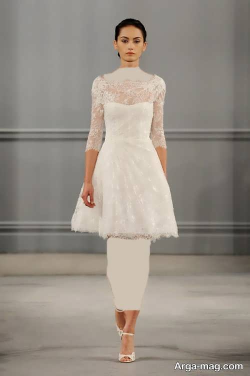 مدل لباس عروس گیپور برای افراد قد کوتاه 
