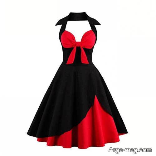 مدل لباس مجلسی مشکی و قرمز 