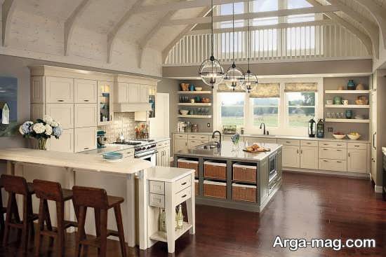 طراحی آشپزخانه و کابینت با دیزاین عالی به سبک رومی