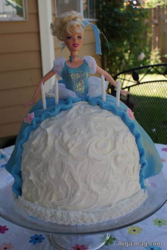 کیک جالب تولد به شکل سیندرلا