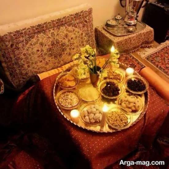 چیدمان میز به سبک در شب یلدا