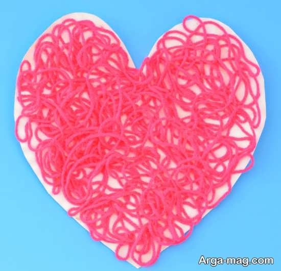 کاردستی قلب با کاموا