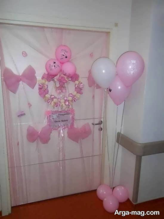 طراحی درب اتاق نوزاد دختر