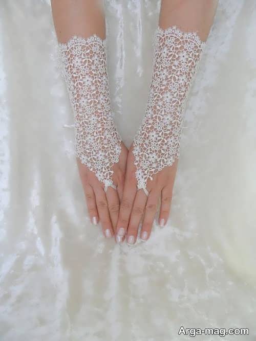 مدل دستکش شیک و جدید برای عروس 