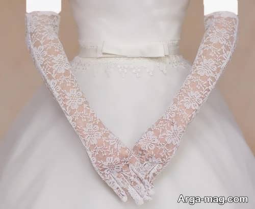 مدل دستکش ساق بلند برای عروس 