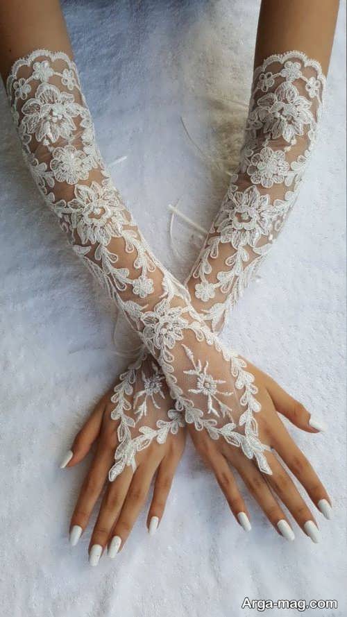 مدل دستکش شیک عروس 