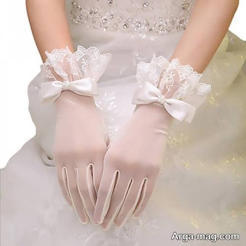 مدل دستکش شیک و ساق کوتاه عروس 