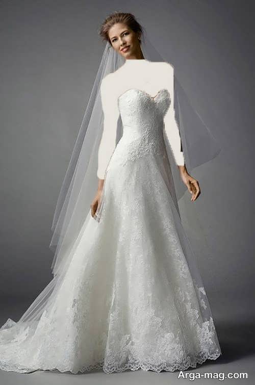 مدل لباس عروس دکلته 