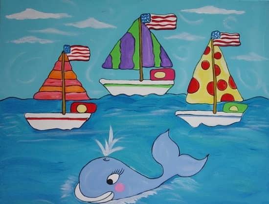 رنگ آمیزی نهنگ برای بچه ها 