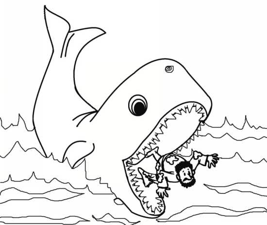 نقاشی جالب و کودکانه نهنگ 