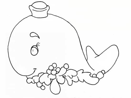 نقاشی نهنگ برای رنگ آمیزی بچه ها 