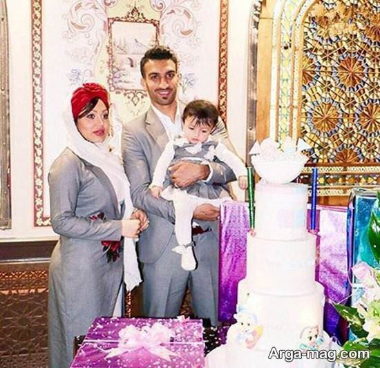 حسین ماهینی در کنار همسر و دخترش