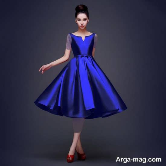 مدل لباس مجلسی آبی