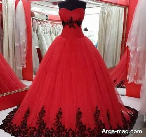 مدل لباس قرمز و مشکی برای حنابندان 