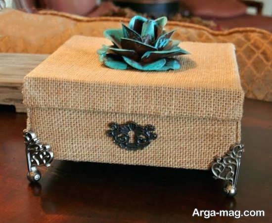 ساخت جعبه جواهرات زیبا با گونی