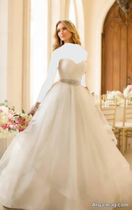 مدل لباس عروس دکلته و پرنسسی