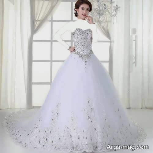 لباس عروس کار شده پرنسسی 