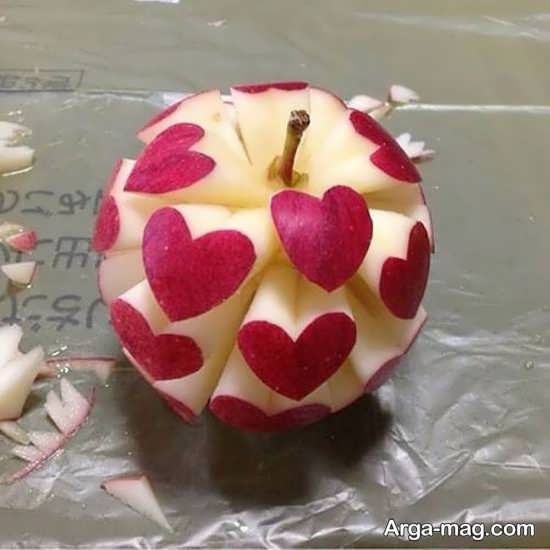 طرح قلب برای سیب آرایی