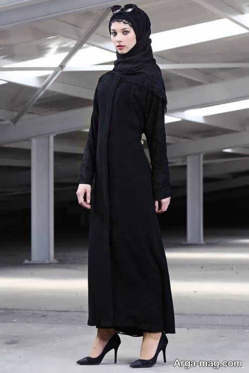 مدل مانتو مشکی ساده عربی 