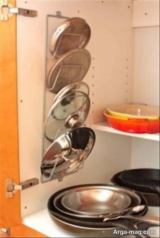 ذخیره سازی خلاقانه ظروف در آشپزخانه