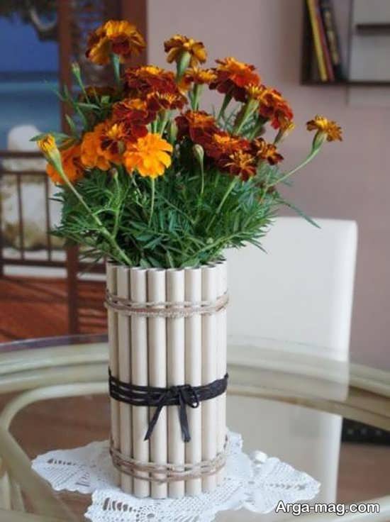 ساخت گلدان با مواد دور ریختنی