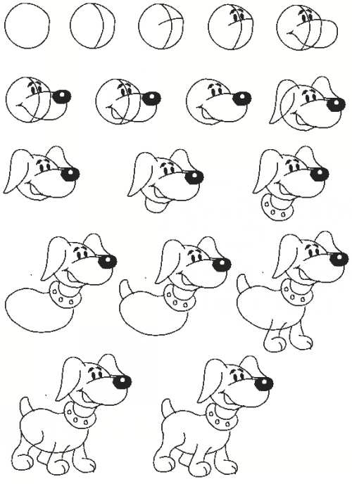 آموزش کشیدن نقاشی سگ 