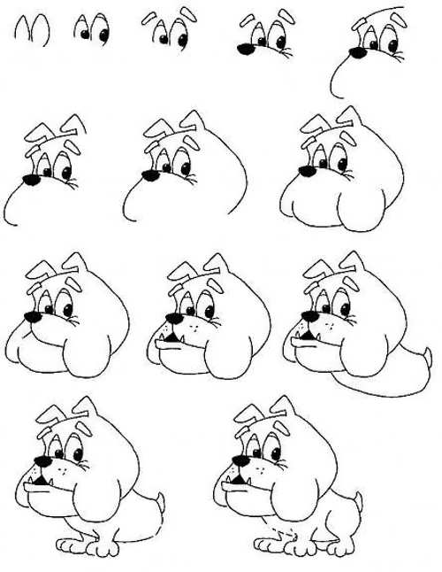آموزش کشیدن نقاشی سگ کارتونی 