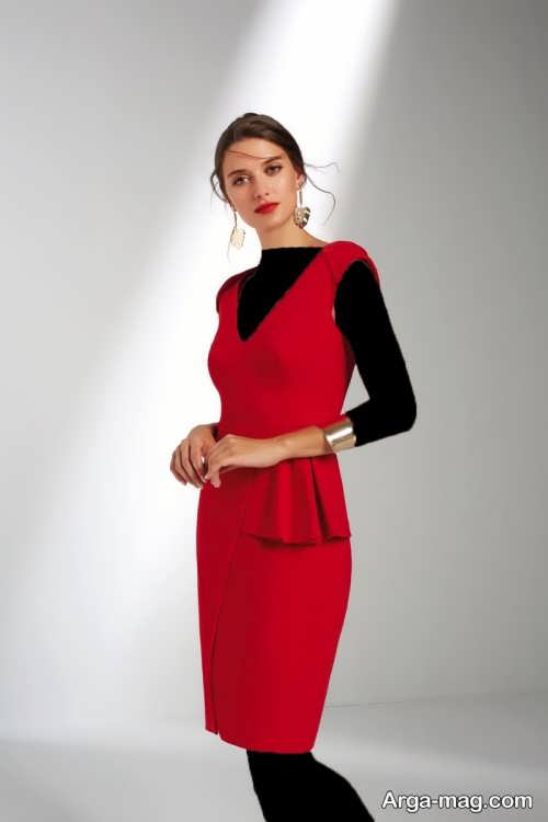 مدل لباس مجلسی قرمز 