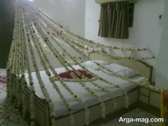 تزیین تخت عروس با گل