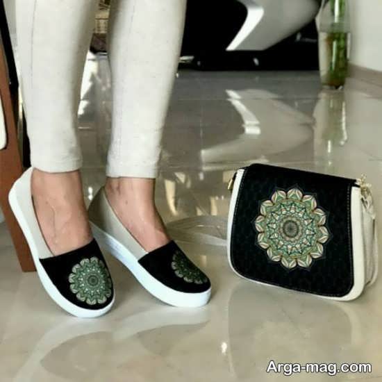 ست اسلیمی کیف و کفش زنانه 