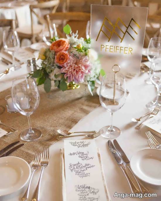 طراحی ایده آل میز شام عروسی با گل