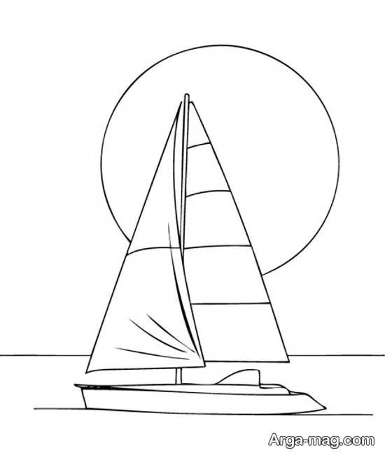 نقاشی قایق به روش راحت 