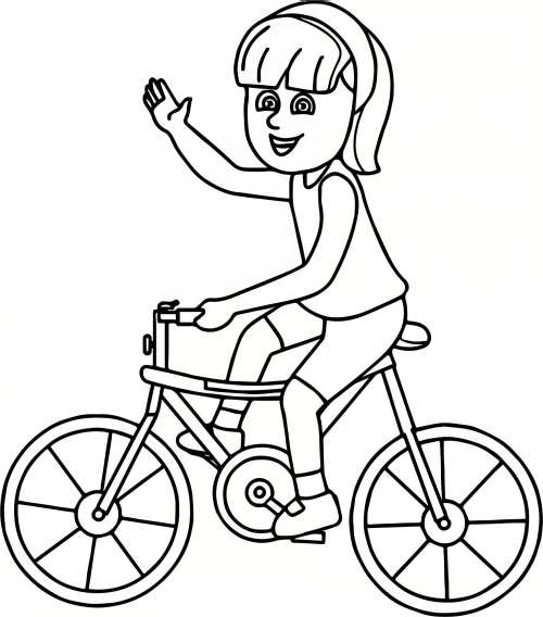 نقاشی کودکانه و زیبا دوچرخه 